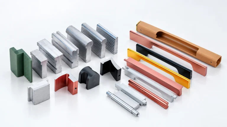 Anodized aluminium furniture handles and machined extrusion parts